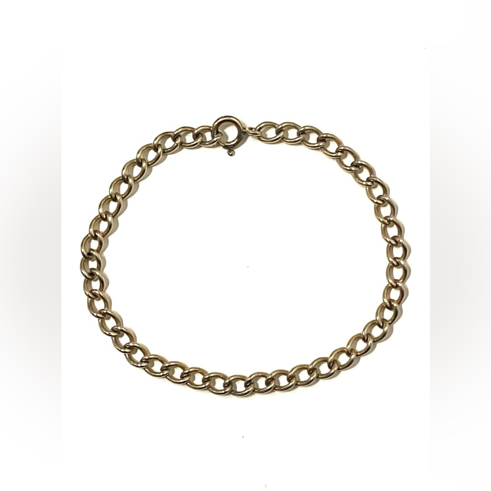 Vintage 12K Gold Filled Curb Bracelet 7”